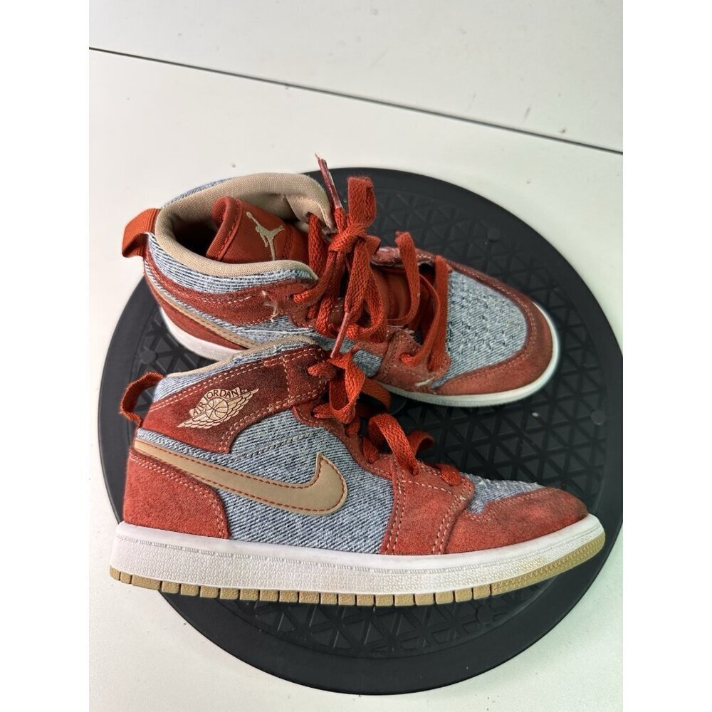 Air Jordan 1 Mid Denim Red Sz 13c DM4383-600 - Picture 8 of 16